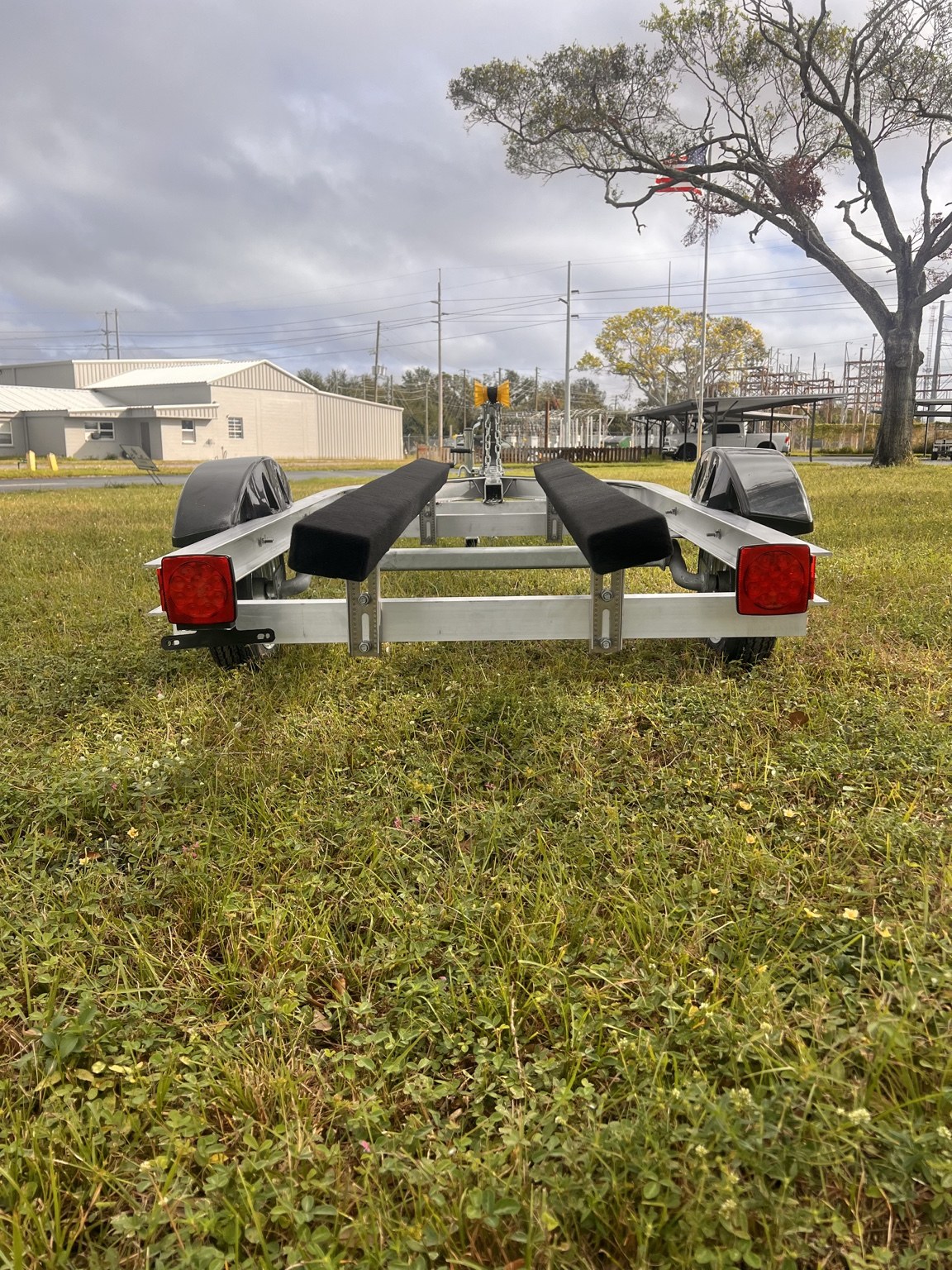 Rear view of a Gulf Coast Trailers 1.5K Single Jet Ski build