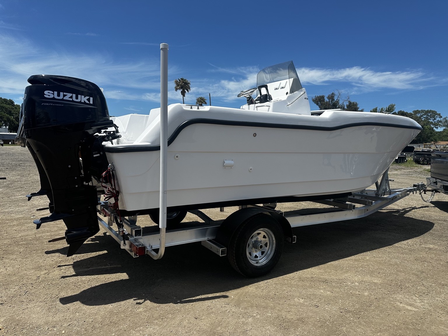 6K catamaran trailer · Opposite rear view