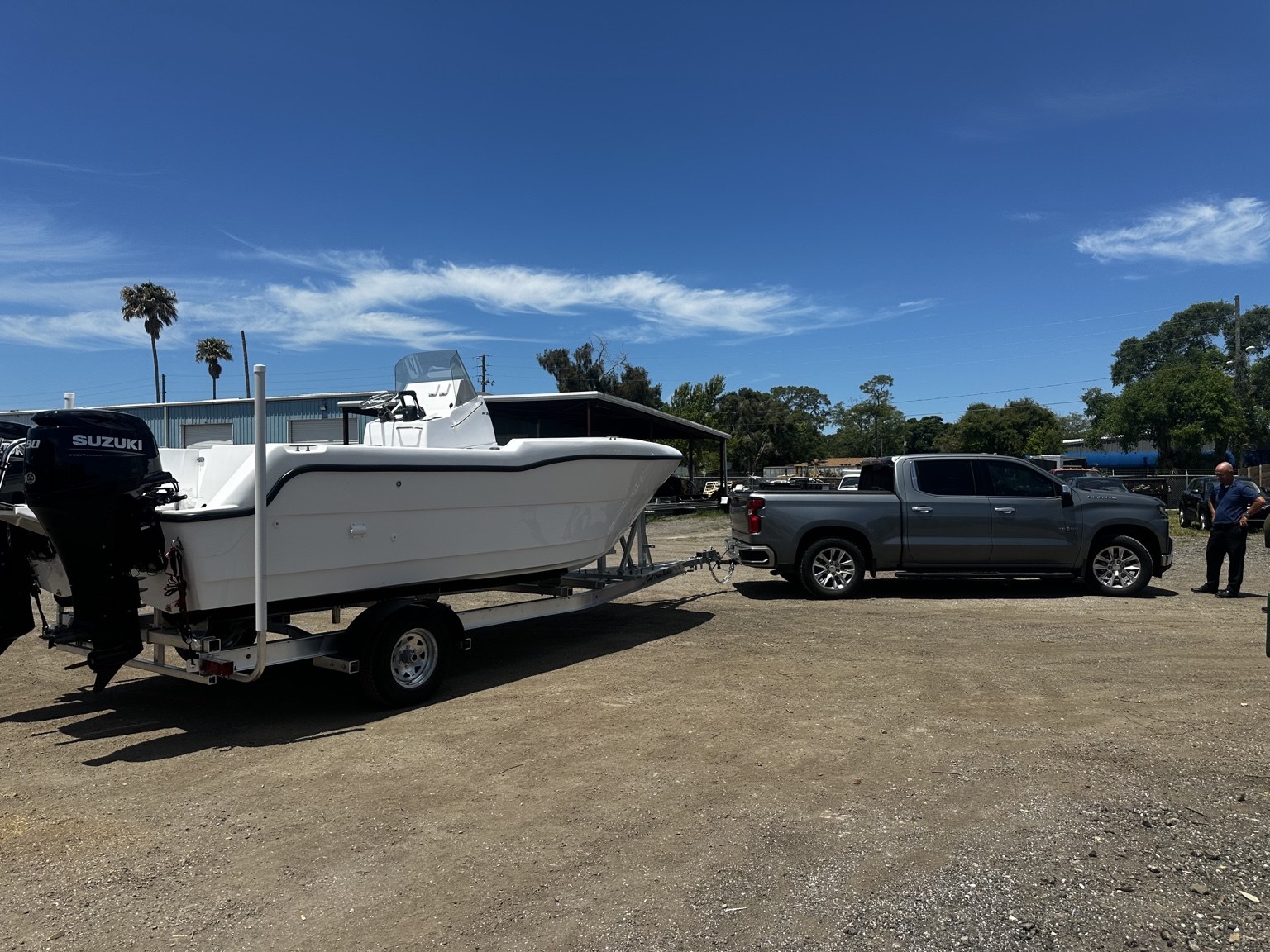 6K catamaran trailer · Ready for pickup