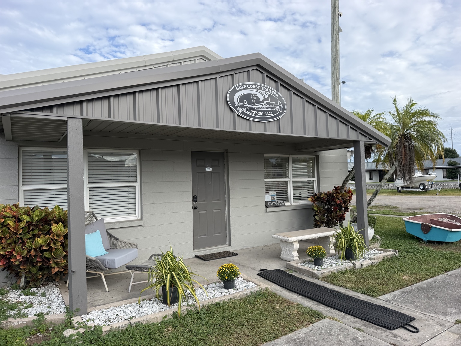 Gulf Coast Trailers office entrance in Pinellas Park