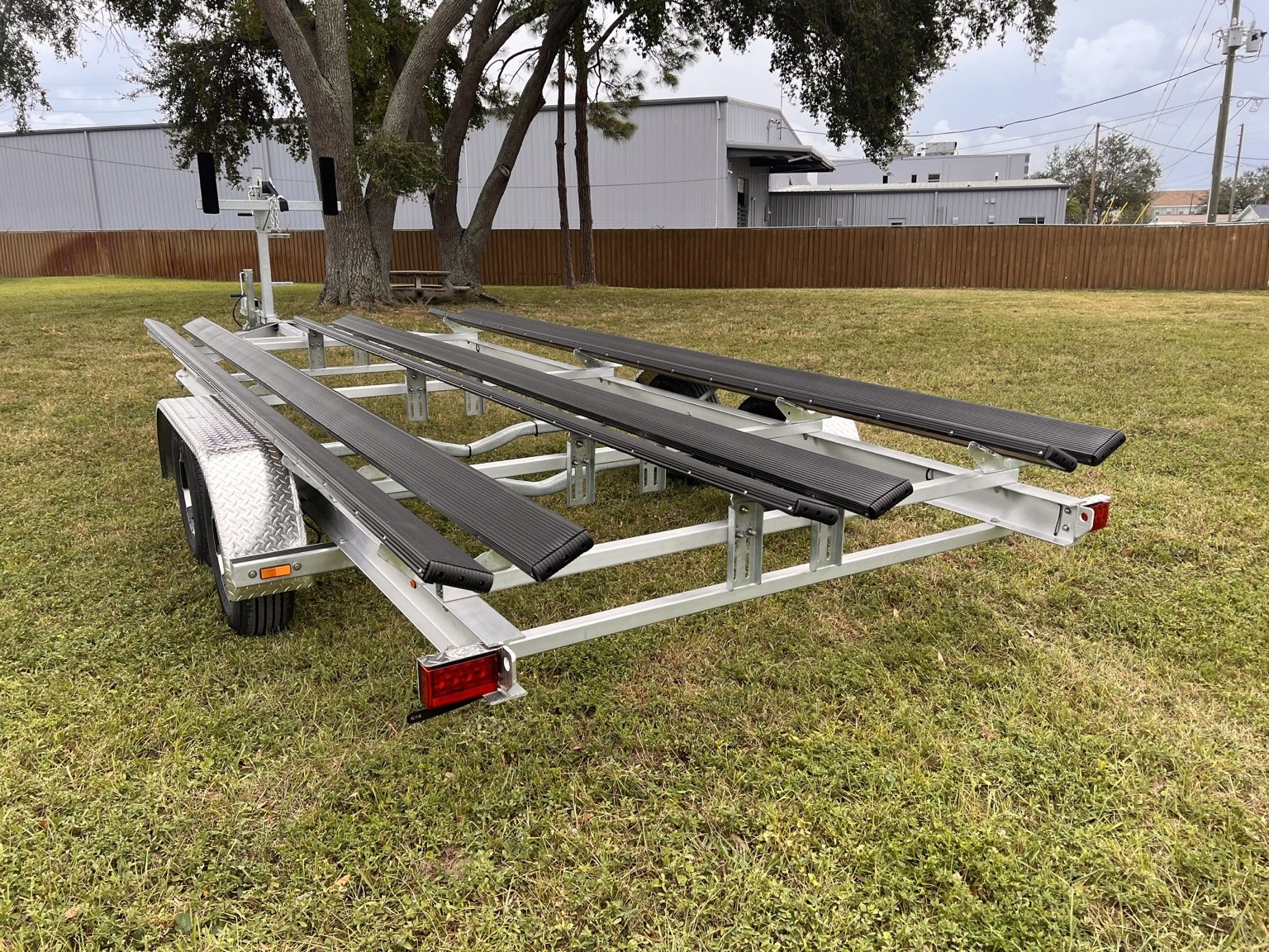 7K Dual Torsion Pontoon trailer build