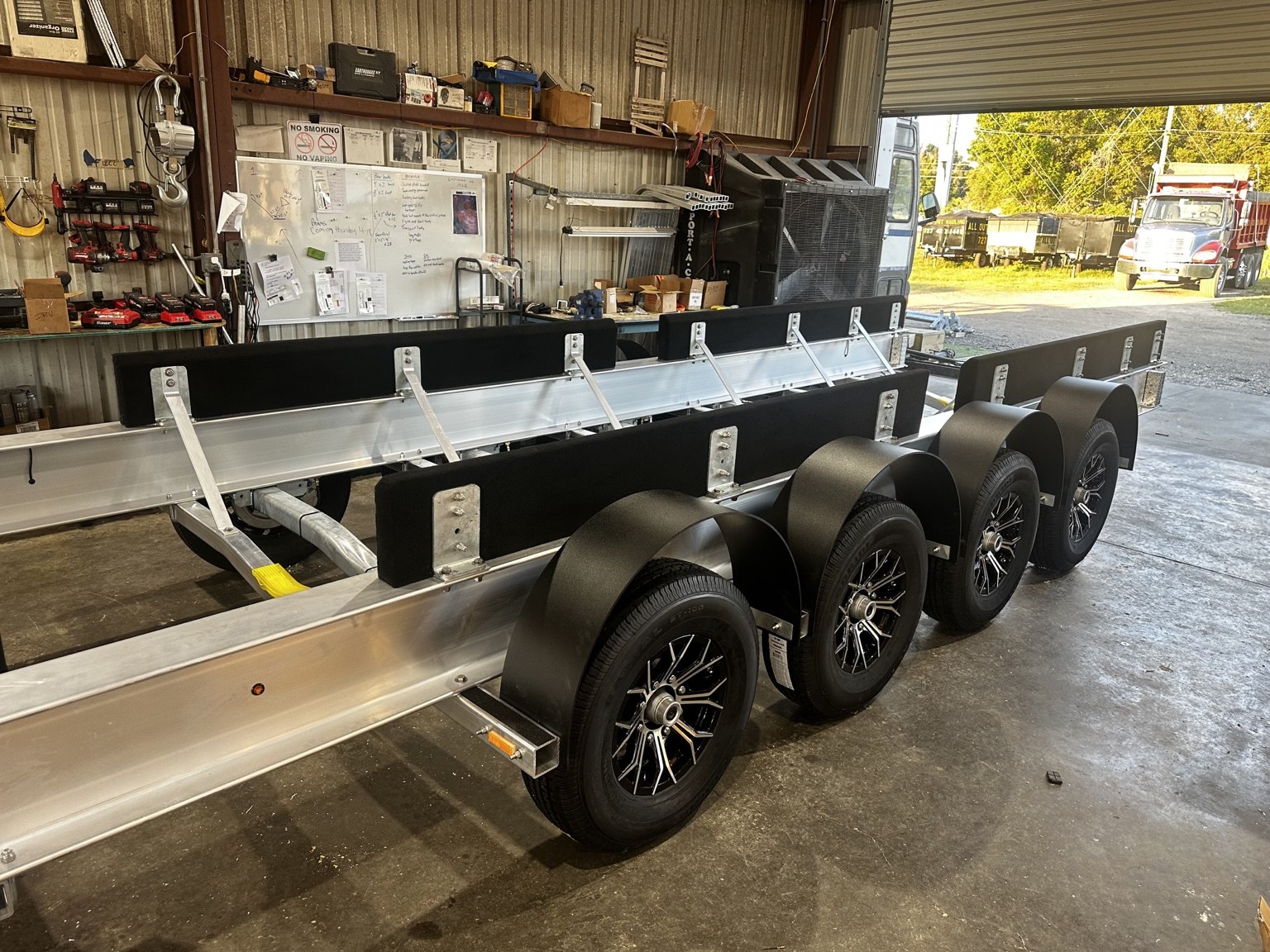 32K–40K Quad Axle Gooseneck trailer build