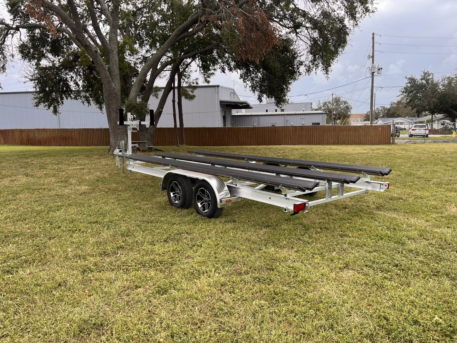 7K Dual Torsion Pontoon trailer build