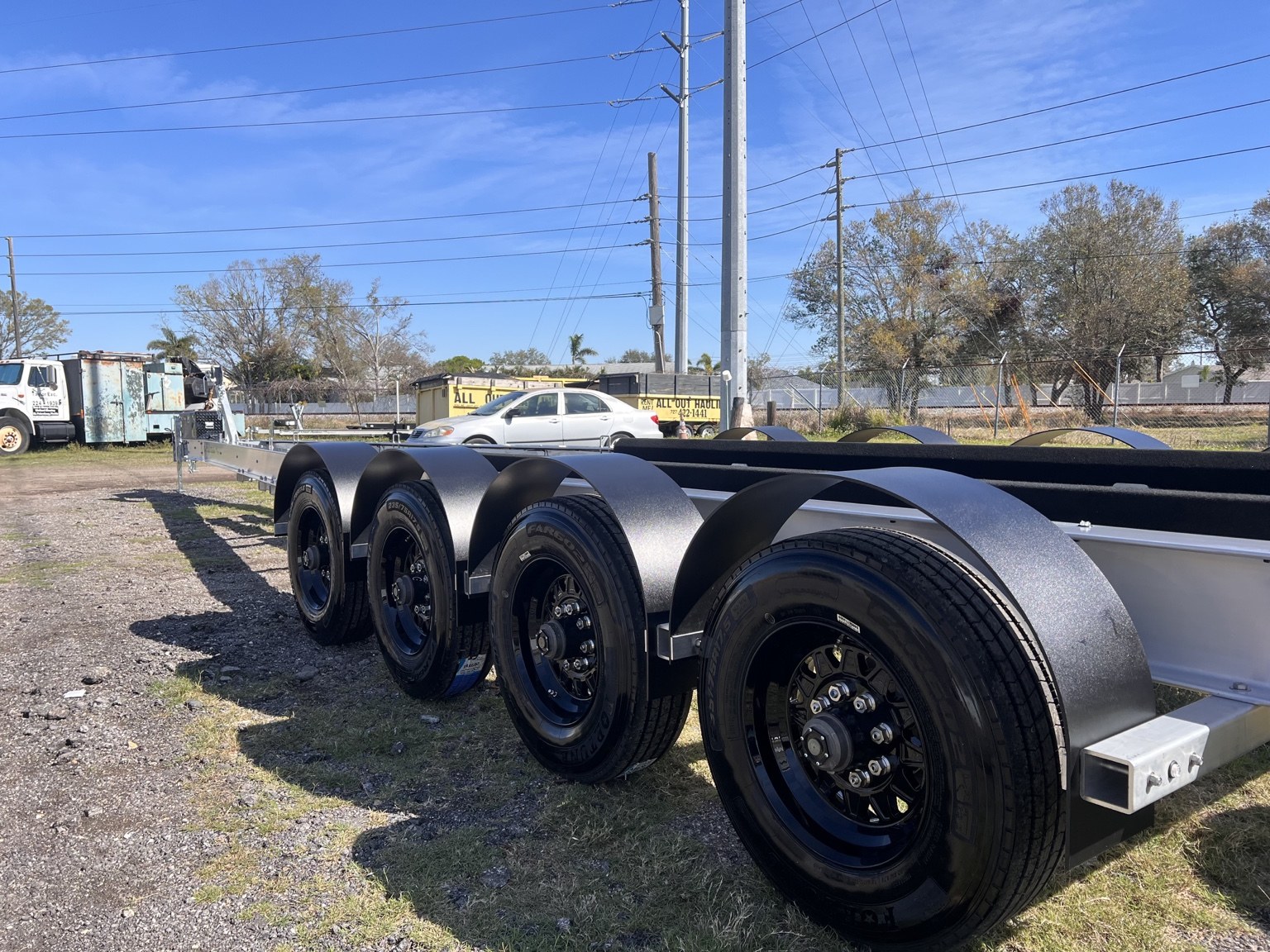 40K Quad-Axle Transporter · Four-axle wheel configuration